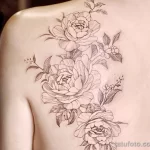 Фото пример рисунка тату цветок пион 16,10,2021 - №0465 - peony tattoo - tatufoto.com