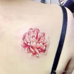 Фото пример рисунка тату цветок пион 16,10,2021 - №0468 - peony tattoo - tatufoto.com