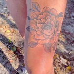 Фото пример рисунка тату цветок пион 16,10,2021 - №0486 - peony tattoo - tatufoto.com
