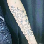 Фото пример рисунка тату цветок пион 16,10,2021 - №0562 - peony tattoo - tatufoto.com