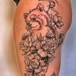 Фото пример рисунка тату цветок пион 16,10,2021 - №0582 - peony tattoo - tatufoto.com