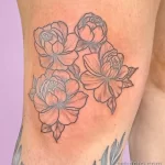Фото пример рисунка тату цветок пион 16,10,2021 - №0608 - peony tattoo - tatufoto.com
