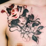 Фото пример рисунка тату цветок пион 16,10,2021 - №0609 - peony tattoo - tatufoto.com