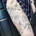 Фото пример рисунка тату цветок пион 16,10,2021 - №0616 - peony tattoo - tatufoto.com