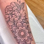Фото пример рисунка тату цветок пион 16,10,2021 - №0643 - peony tattoo - tatufoto.com