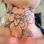 Фото пример рисунка тату цветок пион 16,10,2021 - №0659 - peony tattoo - tatufoto.com