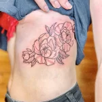 Фото пример рисунка тату цветок пион 16,10,2021 - №0669 - peony tattoo - tatufoto.com