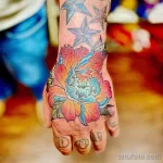 Фото пример рисунка тату цветок пион 16,10,2021 - №0674 - peony tattoo - tatufoto.com
