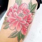 Фото пример рисунка тату цветок пион 16,10,2021 - №0702 - peony tattoo - tatufoto.com