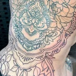 Фото пример рисунка тату цветок пион 16,10,2021 - №0708 - peony tattoo - tatufoto.com
