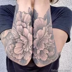 Фото пример рисунка тату цветок пион 16,10,2021 - №0711 - peony tattoo - tatufoto.com