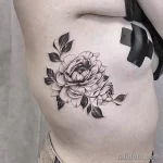 Фото пример рисунка тату цветок пион 16,10,2021 - №0727 - peony tattoo - tatufoto.com