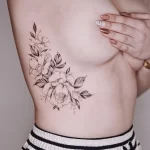 Фото пример рисунка тату цветок пион 16,10,2021 - №0728 - peony tattoo - tatufoto.com
