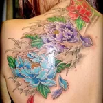 Фото пример рисунка тату цветок пион 16,10,2021 - №0733 - peony tattoo - tatufoto.com