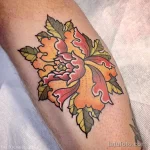 Фото пример рисунка тату цветок пион 16,10,2021 - №0737 - peony tattoo - tatufoto.com