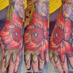 Фото пример рисунка тату цветок пион 16,10,2021 - №0758 - peony tattoo - tatufoto.com