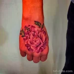 Фото пример рисунка тату цветок пион 16,10,2021 - №0775 - peony tattoo - tatufoto.com