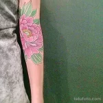 Фото пример рисунка тату цветок пион 16,10,2021 - №0783 - peony tattoo - tatufoto.com