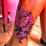 Фото пример рисунка тату цветок пион 16,10,2021 - №0784 - peony tattoo - tatufoto.com