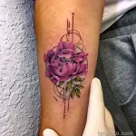 Фото пример рисунка тату цветок пион 16,10,2021 - №0785 - peony tattoo - tatufoto.com