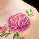 Фото пример рисунка тату цветок пион 16,10,2021 - №0794 - peony tattoo - tatufoto.com