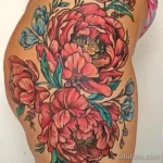 Фото пример рисунка тату цветок пион 16,10,2021 - №0795 - peony tattoo - tatufoto.com