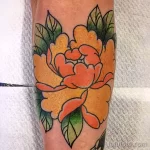 Фото пример рисунка тату цветок пион 16,10,2021 - №0800 - peony tattoo - tatufoto.com