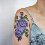 Фото пример рисунка тату цветок пион 16,10,2021 - №0806 - peony tattoo - tatufoto.com