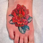 Фото пример рисунка тату цветок пион 16,10,2021 - №0810 - peony tattoo - tatufoto.com