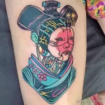 Фото рисунка тату в стиле киберпанк 20,10,2021 - №0016 - cyberpunk tatto - tatufoto.com