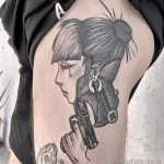 Фото рисунка тату в стиле киберпанк 20,10,2021 - №0273 - cyberpunk tatto - tatufoto.com