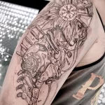 Фото рисунка тату в стиле киберпанк 20,10,2021 - №0280 - cyberpunk tatto - tatufoto.com