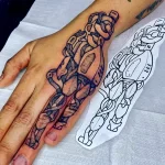 Фото рисунка тату в стиле киберпанк 20,10,2021 - №0290 - cyberpunk tatto - tatufoto.com