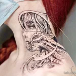 Фото рисунка тату в стиле киберпанк 20,10,2021 - №0295 - cyberpunk tatto - tatufoto.com