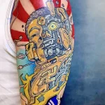 Фото рисунка тату в стиле киберпанк 20,10,2021 - №0299 - cyberpunk tatto - tatufoto.com