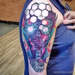 Фото рисунка тату в стиле киберпанк 20,10,2021 - №0312 - cyberpunk tatto - tatufoto.com