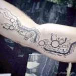 Фото рисунка тату в стиле киберпанк 20,10,2021 - №0313 - cyberpunk tatto - tatufoto.com
