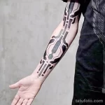 Фото рисунка тату в стиле киберпанк 20,10,2021 - №0320 - cyberpunk tatto - tatufoto.com