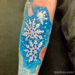 Фото рисунка тату про зиму 30,10,2021 - №0030 - winter tattoo - tatufoto.com