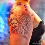 Фото рисунка тату про зиму 30,10,2021 - №0059 - winter tattoo - tatufoto.com