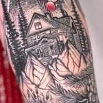 Фото рисунка тату про зиму 30,10,2021 - №0121 - winter tattoo - tatufoto.com