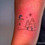 Фото рисунка тату про зиму 30,10,2021 - №0160 - winter tattoo - tatufoto.com
