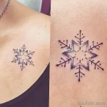 Фото тату снежинка 30,11,2021 - №0014 - snowflake tattoo - tatufoto.com