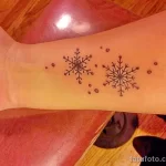 Фото тату снежинка 30,11,2021 - №0045 - snowflake tattoo - tatufoto.com