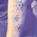 Фото тату снежинка 30,11,2021 - №0057 - snowflake tattoo - tatufoto.com