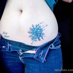 Фото тату снежинка 30,11,2021 - №0071 - snowflake tattoo - tatufoto.com