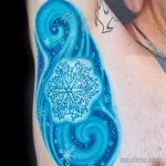 Фото тату снежинка 30,11,2021 - №0081 - snowflake tattoo - tatufoto.com