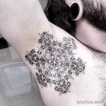 Фото тату снежинка 30,11,2021 - №0082 - snowflake tattoo - tatufoto.com