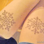 Фото тату снежинка 30,11,2021 - №0109 - snowflake tattoo - tatufoto.com