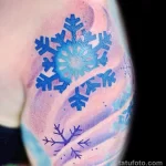 Фото тату снежинка 30,11,2021 - №0116 - snowflake tattoo - tatufoto.com